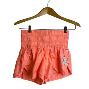 Free People Way Home Shorts XS Orange Womens Running Jogging Workout Nylon